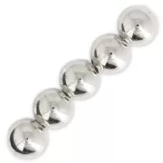 Cuentas redondas 3 mm - Plateado x50