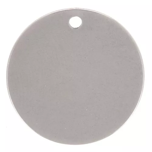 Lentejuela redonda 20 mm - medalla para grabar - acero inoxidable 304L x1