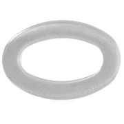 Separador anneau ovalado 15x10 mm acero inoxidable 316L  x1|raw }}