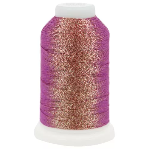 Liz hilo de poliéster metalizado talla 40 - Frosted cherry n°345 x265m