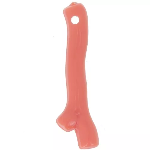 Colgantes de resina coral 21x6 mm - Rosa coral x8
