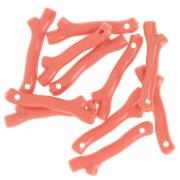 Colgantes de resina coral 21x6 mm - Rosa coral x8