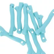 Colgantes de resina coral 21x6 mm - Turquesa x8