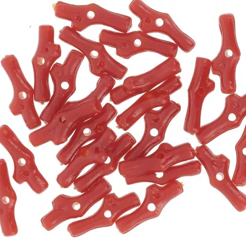 Cuentas de coral resina 12x5 mm - Terre de Sienne x10