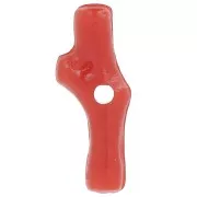 Cuentas de coral resina 12x5 mm - Terre de Sienne x10