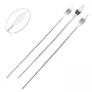 Bastón cabeza lanzas 51x0,7 mm Chapado en plata fina x10