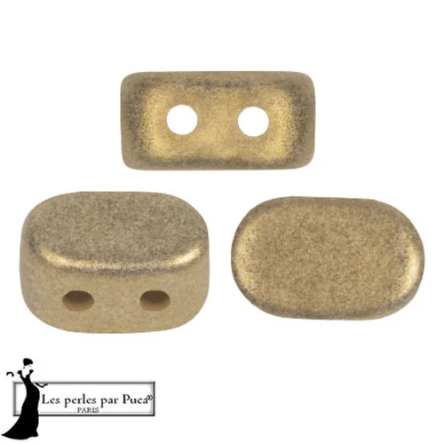Cuentas de cristal Lipsi® de Puca® 4x6 mm - Oro Metálico Mate x10g