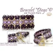 Cuentas de cristal Lipsi® de Puca® 4x6 mm - Rojo Viejo Metalizado Mate x10g