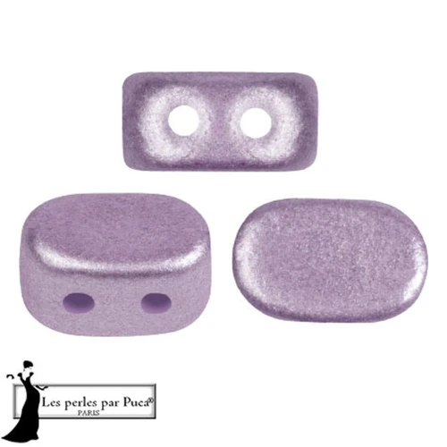 Cuentas de cristal Lipsi® de Puca® 4x6 mm - Violeta Metálico Mate x10g