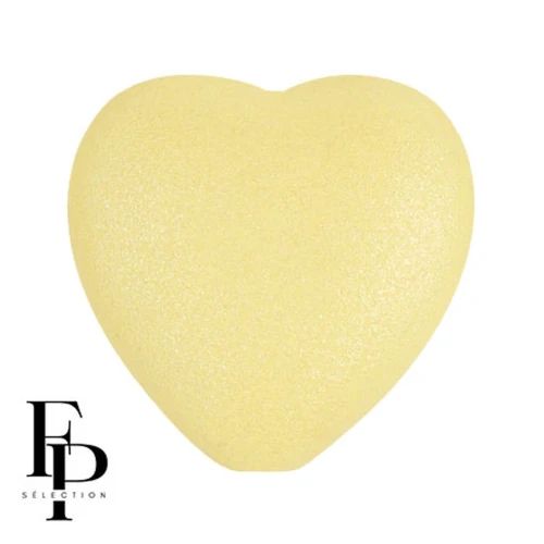 Cuenta de cristal corazón 16x15 mm - Vogue Canario Amarillo Mate x1