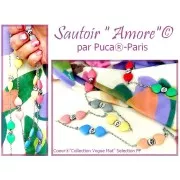 Cuenta de cristal corazón 16x15 mm - Vogue Canario Amarillo Mate x1