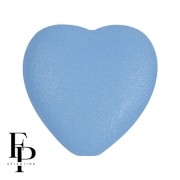 Cuenta de cristal corazón 16x15 mm - Vogue Celestial Azul Mate x1