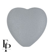 Cuenta de cristal corazón 16x15 mm - Vogue Gris Medio Mate x1|raw }}