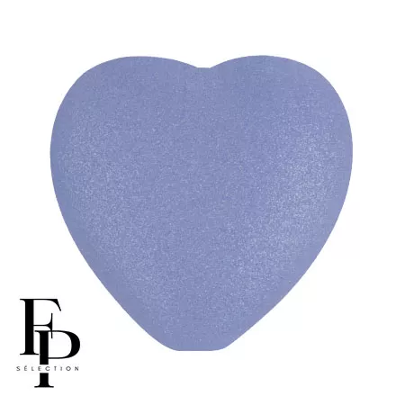 Cuenta de cristal corazón 16x15 mm - Vogue Malva Mate x1