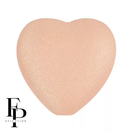 Cuenta de cristal corazón 16x15 mm - Vogue Naranja Melocotón Mate x1