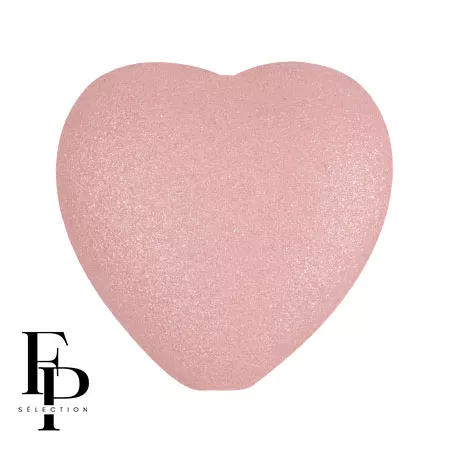 Cuenta de cristal corazón 16x15 mm - Vogue Rose Nude Mat x1