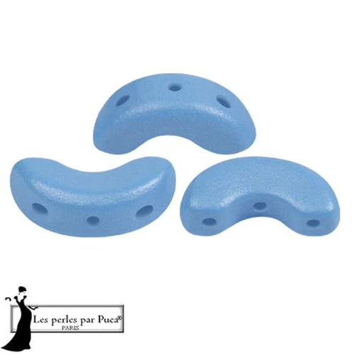 Cuentas de cristal Arcos® de Puca® 5x10 mm - Vogue Azul Celeste Mate x10g