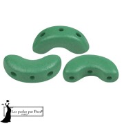 Cuentas de cristal Arcos® de Puca® 5x10 mm - Vogue Green Garden Mat x10g