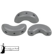 Cuentas de cristal Arcos® de Puca® 5x10 mm - Vogue Gris Medio Mate x10g