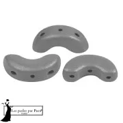 Cuentas de cristal Arcos® de Puca® 5x10 mm - Vogue Gris Medio Mate x10g