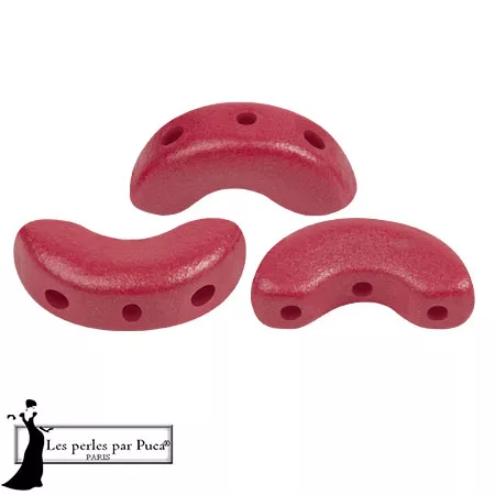 Cuentas de cristal Arcos® de Puca® 5x10 mm - Vogue Hibiscus Mat x10g