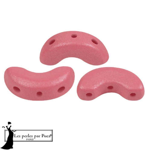 Cuentas de cristal Arcos® de Puca® 5x10 mm - Vogue Indian Rose Mat x10g