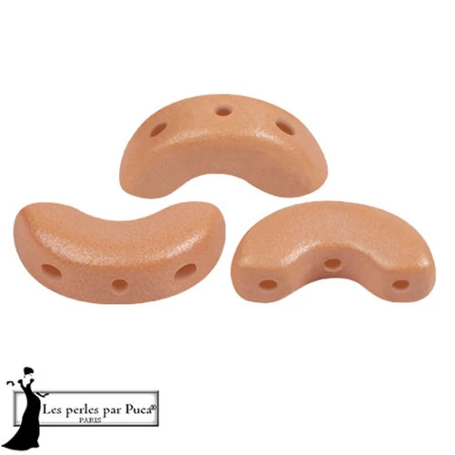 Cuentas de cristal Arcos® de Puca® 5x10 mm - Vogue Naranja Melocotón Mate x10g