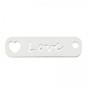 Dije calado love 22 mm Plata 925  x1