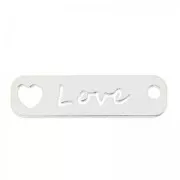 Dije calado love 22 mm Plata 925  x1