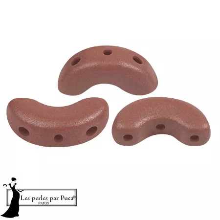 Cuentas de cristal Arcos® de Puca® 5x10 mm - Vogue Terracotta Mat x10g