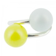 Anillo flexible doble tamaño 52 para semi-agujereadas Plata 925 x1