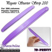 Peyote Starter Strip 200 Columnas - para tejer en peyote - Rosa fluorescente x1