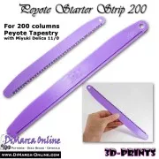 Peyote Starter Strip 200 Columnas - para tejer en peyote - Rosa fluorescente x1