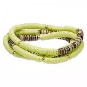 Pulsera lentejuelas cequíes 18 cm Anís x1