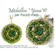 Cuentas de cristal Helios® de Puca® 6x10mm - Trendy Mostaza Mate x10g