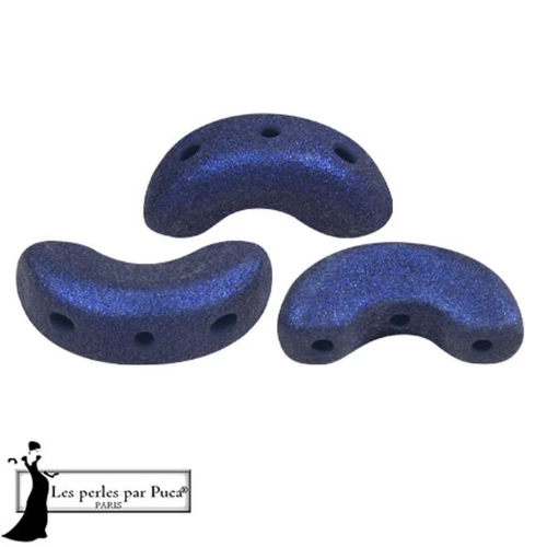 Cuentas de cristal Arcos® de Puca® 5x10 mm - Trendy Night Azul Mate x10g