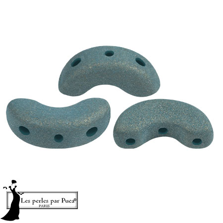 Cuentas de cristal Arcos® de Puca® 5x10 mm - Trendy Azul Persa Mate x10g