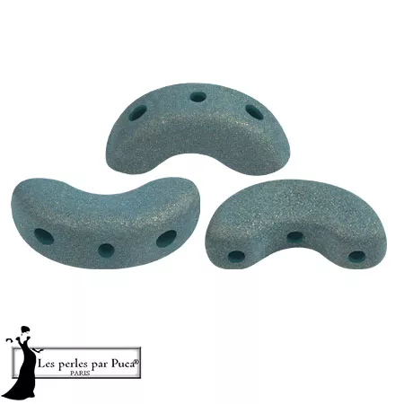Cuentas de cristal Arcos® de Puca® 5x10 mm - Trendy Azul Persa Mate x10g