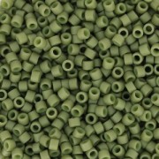 Miyuki Delica 11/0 DB0391-1 - Mate opaco, verde oliva con brillo esmaltado x 8 g
