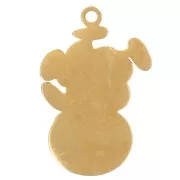 Dije de planta Pilea 18x12 mm resina epoxi - Acero inoxidable 304L Dorado - Verde