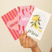 Tarjetas de joyería - Tarjetas de agradecimiento - Pimientos - Rosa x10