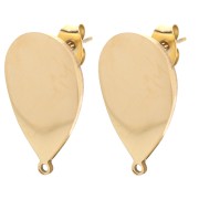 Ganchos pendientes 22x14 mm - Acero inoxidable Dorado 304 x2|raw }}