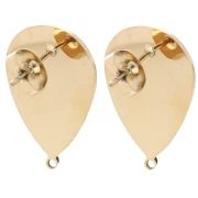 Ganchos pendientes 22x14 mm - Acero inoxidable Dorado 304 x2