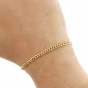 Cadena de malla Rombo 2,9 mm - eslabones abiertos - Acero inoxidable 316L dorado x50cm