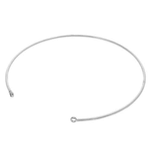 Pulsera brazalete fino de 1,5x170 mm con 2 anillos cerrados - Acero inoxidable 304 x1