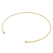 Pulsera brazalete 1.5x170 mm con 2 anillos cerrados - Acero inoxidable 304 Dorado x1