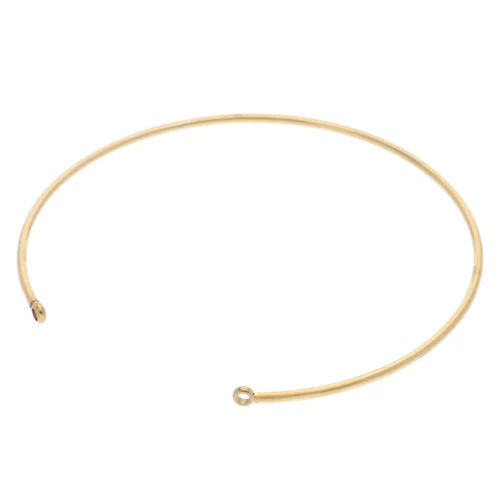 Pulsera brazalete 1.5x170 mm con 2 anillos cerrados - Acero inoxidable 304 Dorado x1