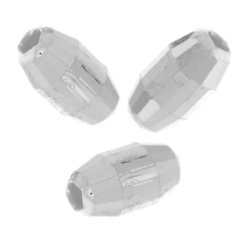 Cuentas facetadas ovaladas - bola facetada - 4,5x3 mm - Plata 925 x25