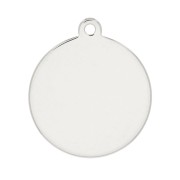 Dije medalla 12 mm para gravar Plata 925 x1|raw }}
