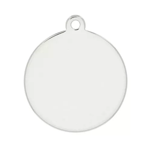 Dije medalla 12 mm para gravar Plata 925 x1